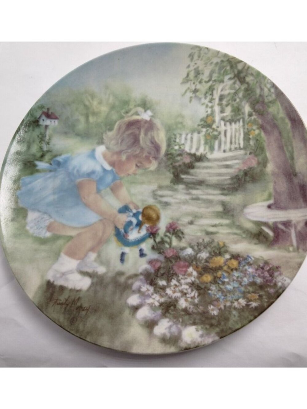 Seems Like Yesterday Collector Plate Stop and Smell the Roses Rusty Money Garden